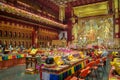 Interior of the Buddha Tooth Relic Temple in Singapore