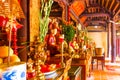 Interior of the Buddhist Temple Tran Quoc Pagoda, Symbol of Hanoi, Vietnam Royalty Free Stock Photo