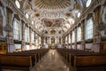 Interior of the Buergersaalkirche, Citizen\'s Hall Church at Munich, Germany. It was built in 1709 Royalty Free Stock Photo