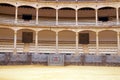 Interior of the bullfight-arena in Ronda, Spain.