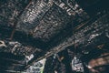 Interior of a burnt fire home Royalty Free Stock Photo