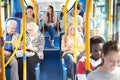 Interior Of Bus With Passengers