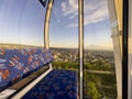 Interior of a cabin of Ferris wheel in amusement Luna park Royalty Free Stock Photo