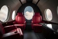 The interior of the cabin of a private luxury airplane, Generative AI 2