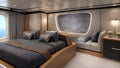 Interior cabin room Luxury cruise yacht Generative