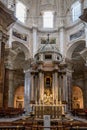 Interior of Cadiz Cathedral, Catedral de Santa Cruz de Cadiz, Spain Royalty Free Stock Photo