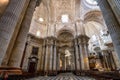 Interior of Cadiz Cathedral, Catedral de Santa Cruz de Cadiz, Spain Royalty Free Stock Photo