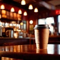 Interior of cafe cofee shop, with warm cozy traditional ambiance