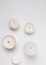 Interior candles isotated on white background,
