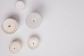 Interior candles isotated on white background,