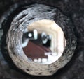 Interior of a cannon barrel at Fort Sumter