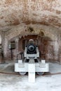 Interior of a cannon barrel at Fort Sumter