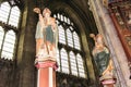 Archbishops statues on the pulpit Canterbury Cathedral Kent United Kingdom