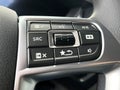 Interior of the car with cruise control buttons, voice communication on the steering wheel of the truck Royalty Free Stock Photo