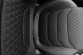 Interior of the car seat upholstery in leather and fabric - Image Royalty Free Stock Photo