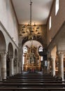 Interior of the carolingian saint justins church in frankfurt-hoechst