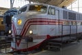 Interior carriages of the train compartment in the museum of the railway in Madrid. Royalty Free Stock Photo