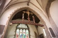 Interior carving in Crowland Abbey, Lincolnshire, UK - 27th April 2013