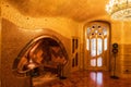 Interior of Casa BattlÃÂ², Barcelona, Spain, mushroom fireplace