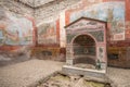 Interior of Casa della Fontana Piccola, Pompeii, Italy Royalty Free Stock Photo