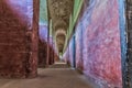 Interior of castle tunnel. Royalty Free Stock Photo