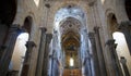 The interior Cathedral-Basilica of Cefalu, Sicily, southern Italy. Royalty Free Stock Photo