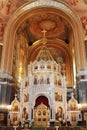Interior of the Cathedral of Christ the Savior. Moscow. 12.07.2010 Royalty Free Stock Photo