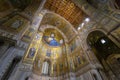 Interior of the Cathedral of Monreale detail of the apse Royalty Free Stock Photo