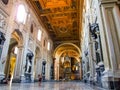 Interior of the Archbasilica of St. John Lateran in Rome Royalty Free Stock Photo