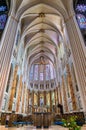 Interior of the Cathedral of Our Lady of Chartres in France