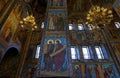 Interior of the Cathedral of the Resurrection of Christ in Saint Petersburg, Russia. Church of the Savior on Blood Royalty Free Stock Photo