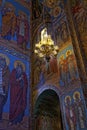 Interior of the Cathedral of the Resurrection of Christ in Saint Petersburg, Russia. Church of the Savior on Blood Royalty Free Stock Photo