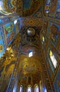 Interior of the Cathedral of the Resurrection of Christ in Saint Petersburg, Russia. Church of the Savior on Blood Royalty Free Stock Photo