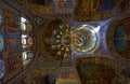 Interior of the Cathedral of the Resurrection of Christ in Saint Petersburg, Russia. Church of the Savior on Blood Royalty Free Stock Photo