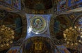 Interior of the Cathedral of the Resurrection of Christ in Saint Petersburg, Russia. Church of the Savior on Blood Royalty Free Stock Photo