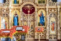 Interior of cathedral`s hall in honor of con of Mother of God `Softening of Evil Hearts` Royalty Free Stock Photo