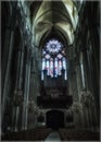 Interior of the Cathedral of Saint Stephen of Bourges, France Royalty Free Stock Photo