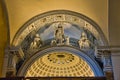 Interior of the Cathedral Sainte Raparate and Place Rossetti square in Nice,