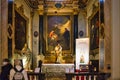 Interior of the Cathedral Sainte Raparate and Place Rossetti square in Nice,