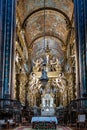 interior of the cathedral of Santiago de Compostela, Galicia in Spain Royalty Free Stock Photo