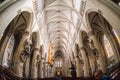 Interior of the Cathedral of St. Michael and St. Gudula, Brussels Royalty Free Stock Photo