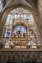 Interior of the Cathedral of St. Michael and St. Gudula, Brussels Royalty Free Stock Photo