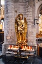Interior of the Cathedral of St. Michael and St. Gudula, Brussels Royalty Free Stock Photo