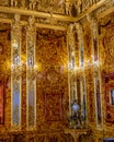 Interior of Catherine Palace, Amber room, St.Petersburg, Russia.