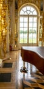 Interior of Catherine Palace, Amber room, St.Petersburg, Russia.