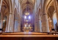 interior of the Catholic Catedral de Santa Maria la Real, Pamplona Royalty Free Stock Photo