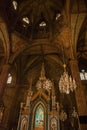 Interior Catholic Cathedral. Manila, Philippines Royalty Free Stock Photo