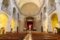 BARCELONA, SPAIN - MAY 16, 2017: Interior of the catholic Church of Our Lady of Bethlehem Iglesia de La Madre de Dios de Belen in