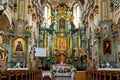 The interior of a Catholic church without parishioners