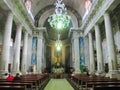 interior of a Catholic church in Vigo, Spain. Royalty Free Stock Photo